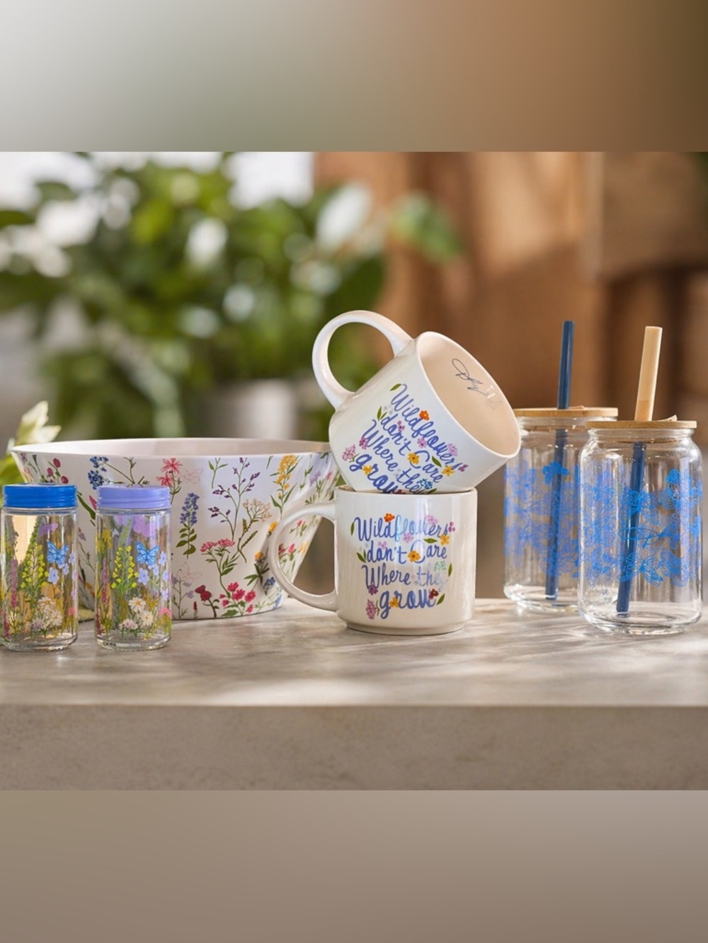 Dolly Parton Exclusive Wildflowers Dishware Collection Mugs Bowl Tumblers.